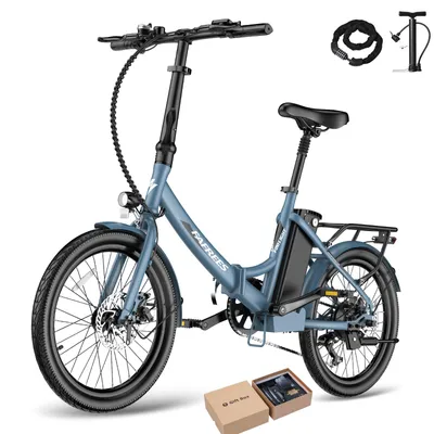 Produktbild von Elektro-Klapprad Pedelec 20 Zoll 250W Shimano 7-Gang 36V 20Ah Akku bis 150km IPX5, Blau