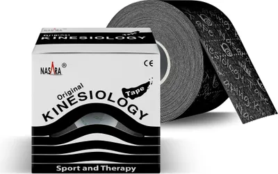 Produktbild von NASARA - Kinesiologie Tape - 5 m x 50 mm - Schwarz