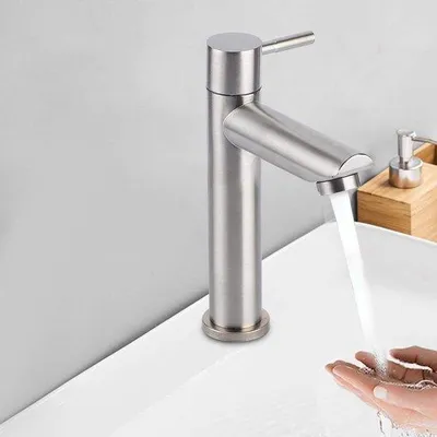 Produktbild von Kaltwasser-Wannenhebel - Nur Kaltwasser - Edelstahl - Handbedienung - Badezimmertap