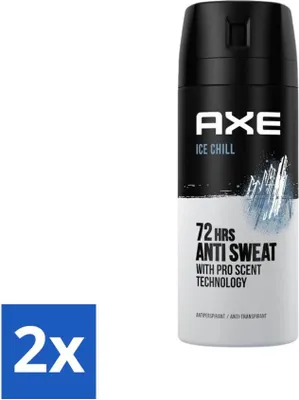 Image de Ax – Déodorant spray – 72 heures anti-transpiration – Ice Chill – 150 ml - Pack économique - 2 pièces