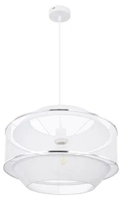 Produktbild von LED Pendelleuchte, Silber, Gitteroptik, Drahtschirm, D 45 cm