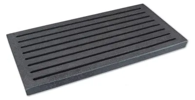 Image de Grille de cuisson en fonte, dimensions 16 x 32 cm, pour fours à bois et à charbon