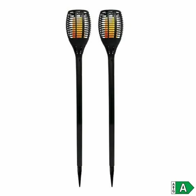 Zdjęcie produktu dla Zestaw solarnych lamp ogrodowych Lumi Jardin Maity Sun Mini, czarny plastik, 70 cm (x2)
