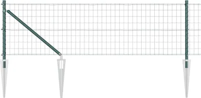 Produktbild von vidaXL Schweißdrahtzaun mit Spikes 10 x 0,6 m (B x H)