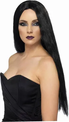 Produktbild von Schwarze Halloween Hexenperücke Fiona