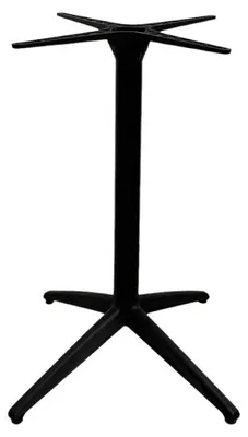 Image de Pied de table en Aluminium et Polypropylène Noir pour Exterieur