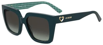 Immagine prodotto di Occhiali da sole Moschino Love, modello MOL099/S, montatura verde fantasia, lente di 53 mm, materiale: acetato, da donna