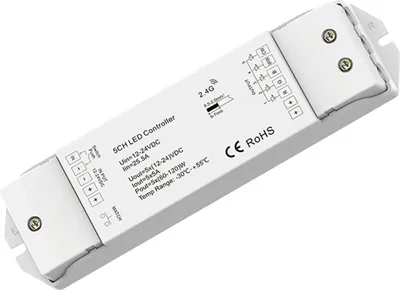 Produktbild von ISOLED Sys-Pro RGB+CCT Push/Funk Mesh PWM-Dimmer, 1-5 Kanal, 12-24V DC 5x5A