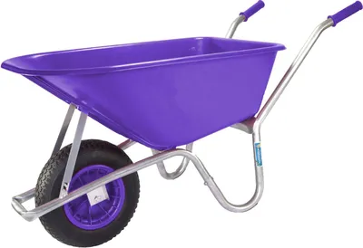 Produktbild von Schubkarre 100 L 250 kg Gartenschubkarre Schiebkarre schlagfeste Mulde verstärkter Rahmen Schutzbügel