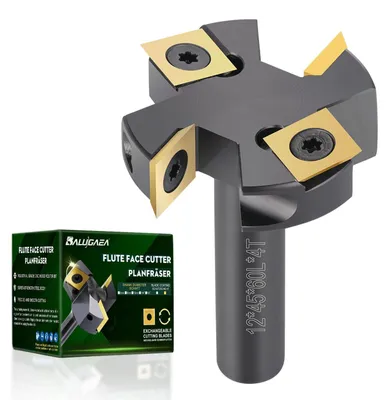 Productafbeelding van Vlakfrees voor bovenfrees, 12 mm schacht, 45 mm diameter, met 4 TiN-snijbladen