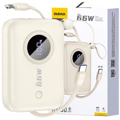 Produktbild von DUDAO K14-W, 10000 mAh, Lithium-Ion (Li-Ion), Power Delivery, Quick Charge 3.0, Beige