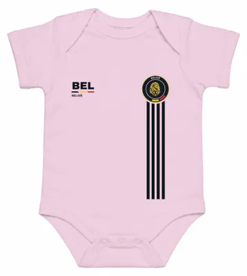 Zdjęcie produktu dla Belgijski komplet do piłki nożnej, koszulka i body dla dziecka, kolor różowy, rozmiar 3/6 miesięcy