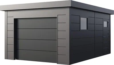 Produktbild von Telluria Garage Classico 3654 inkl. Sektionaltor mit Elektroantrieb granitgrau/anthrazit