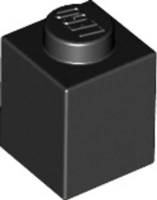 Image de 1 pièce LEGO, pièce c. 3005 en noir