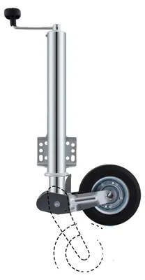 Obrázek produktu pro Zvedák přívěsu, těžký kov, ergonomická rukojeť, stříbrný