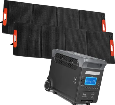 Produktbild von SucceBuy Tragbare Powerstation mit 2 x 200-W-Solarpanels, 3000-W-Solargenerator, 3072-Wh-LiFePO4-Akku und 13 Anschlüssen, geeignet für Notfälle, Camping und Wohnmobilreisen