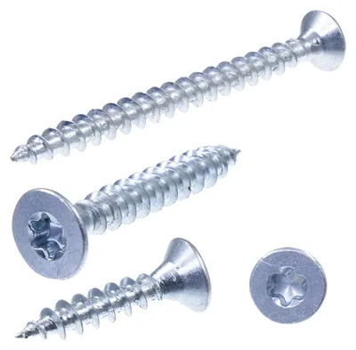 Obrázek produktu pro Vruty do dřevotřísky SECCARO 5 x 60 mm, pozinkovaná ocel, vruty do dřeva s plným závitem, TX / šestihran, 150 ks, Obrázek vytvořený pomocí AI