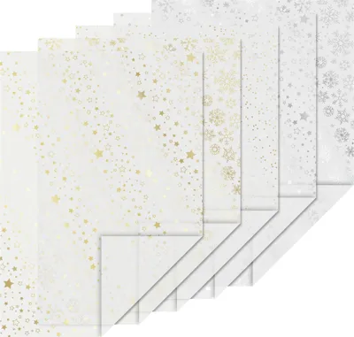 Image de Set de papier calque HEYDA Noël "Etoiles brillantes" 5 motifs