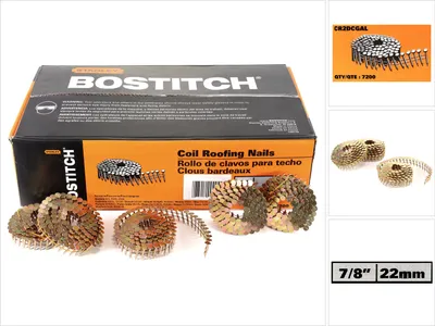 Produktbild von Bostitch CR2DCGAL Galvanisierte Dachpappnagel 3.05-22 GAL8 7.2M 7/8" / 22 mm glatt - 7200 Stück