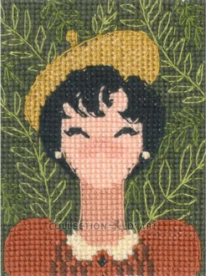 Image de RTO Kit de broderie au point de croix "Les gens sont si différents II", motif à compter, 6x8,5cm
