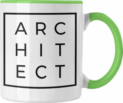Produktbild von Trendation - Architekt Geschenke Tasse Lustig Kaffeetasse mit Spruch Architektur Architekten Geschenkidee Spruch Sprüche Lustige Tasse (Grün)