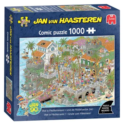 Image de Puzzle Jan van Haasteren : La Méditerranée - 1000 pièces.