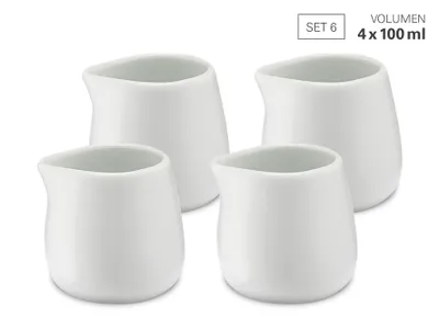 Produktbild von Weis Milchgießer 100ml set 4 aus Porzellan