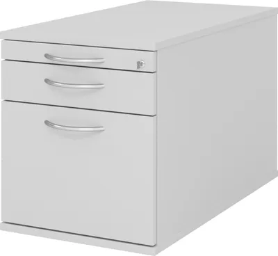 Produktbild von bümö office Rollcontainer - mit Hängeregistratur - Nachbildung: Grau, Griff: Bogengriff (Metall)