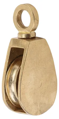 Obrázek produktu pro Kladka na lano pro vlajkový stožár MPA371587, 38 mm, otočná o 360°, mosazná kladka na lano pro vlajkový stožár pro lodě, čluny a jachty