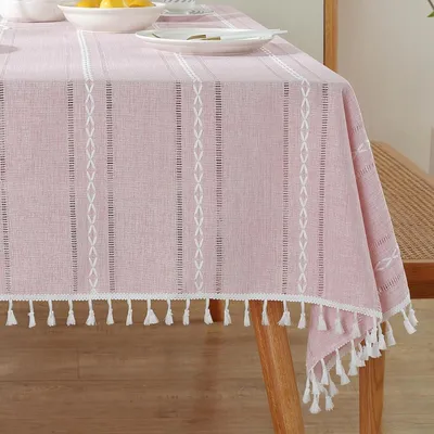 Produktbild von Bohemian Tischdecke 140 x 220 cm mit Makramee Quasten