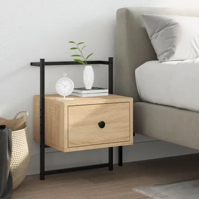 Obrázek produktu pro vidaXL Nástěnný noční stolek Sonoma Oak 35x30x51 cm výrobek ze dřeva