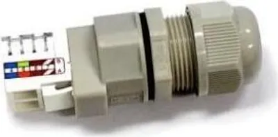 Obrázek produktu pro Vodotěsný ethernetový adaptér RJ45 s krytím IP66 pro venkovní skříně