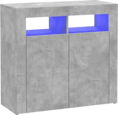 Obrázek produktu pro Příborník s LED osvětlením betonově šedý 80 x 35 x 75 cm