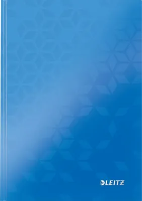 Produktbild von Notizbuch Wow A5 80 Blatt 90g/qm kariert blau metallic Packung mit 6 Stück