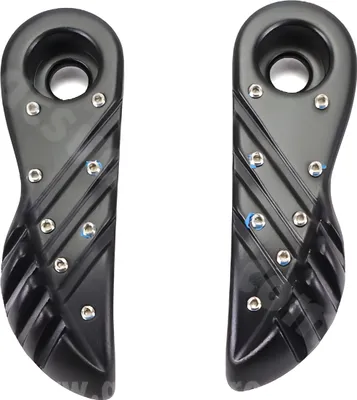 Zdjęcie produktu dla Zestaw podnóżków TNT, 2 sztuki, czarny do MBK Booster Spirit, Yamaha BWS NG 50 ccm