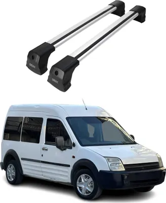 Image de Barres De Toit Transversales pour Ford Transit Connect 2010-2013 Alu Argent 2Pcs