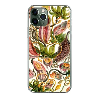Produktbild von MuchoWow® Handyhülle Schutzhülle Hülle für iPhone 11 Pro Nepenthaceae - Künstliche Blumen Silikon Softcase Handy Hülle - Handy