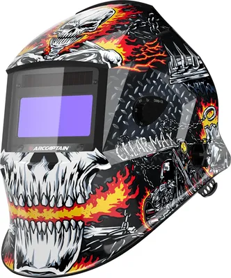 Produktbild von Schweißhelm Schweißmaske - Modell AR-WC007 automatisch abdunkelnd - True Color Sichtfeld 98x43 mm - Solarzelle + Lithiumbatterie - Nylon - Design AR-WC007