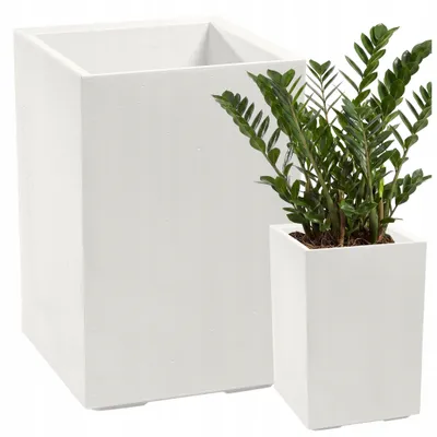 Produktbild von Lamela Blumentopf | Karo | 40x60cm | Creme Beton
