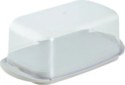 Produktbild von Butterdose Kunststoff beige Butterschale Butterbehälter 17x9x6,5 cm