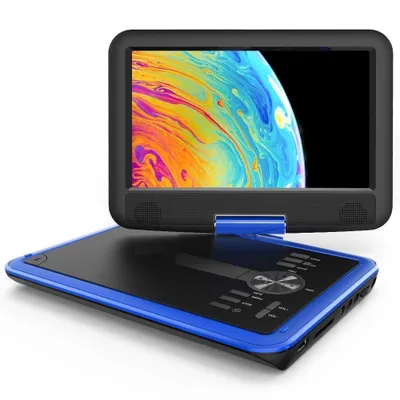 Produktbild von 11.5" Tragbarer DVD-Player für Kinder und Fahrzeuge im Auto mit 9.5" HD-Schwenkbildschirm Stereo-Lautsprechern 5 Stunden Akkulaufzeit Region frei