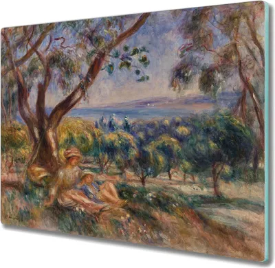 Produktbild von Coloray Hackbrett Herdabdeckplatte 60x52 cm Küchenbrett Kochplattenabdeckung Schneidebrett - Waldlandschaft