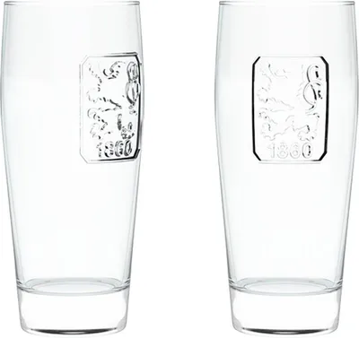 Bierkrug-Set aus Glas, 2er-Pack, 0,5 l pro Stück