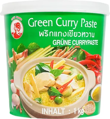 Image de COCK Brand Pâte de curry vert 1 kg | Green Curry Paste | curry vert thaïlandais 1 kg