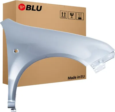 Zdjęcie produktu dla BLU Błotnik Premium pasujący do Skoda Fabia I (6Y) 9151 Prawy Srebrny SteinGrau | 1999-2007 | Przedni Przód | Lakierowany | Gotowy do montażu | Ocynk