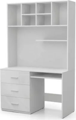 Produktbild von Modernes Kinderzimmer Set Bett Nachttisch Schrank Schreibtisch Bücherregal 5tlg.