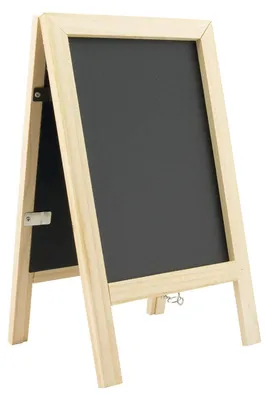 Mini Tafelbrett A5, Holz, doppelseitig, für Kreidestifte