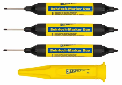 Image de Bleispitz Bohrloch-Marker Duo Set (3 Bohrloch-Marker Duo und 1 Universal Köcher)