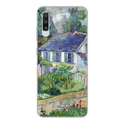 Produktbild von MuchoWow® Handyhülle Schutzhülle Hülle für Samsung Galaxy A70 Haus in Auvers - Vincent van Gogh Silikon Softcase Handy Hülle - Schutzhaube