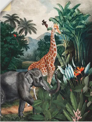 Produktbild von ARTland Wandbild, selbstklebend Afrikanischer Dschungel Größe: 30x40 cm